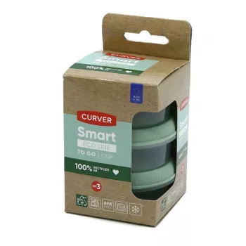 Curver Smart Eco To Go στρογγυλά ποτηράκια σάλτσας 3 τεμ. σετ, 0,08 L το καθένα, Soft Green