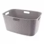 CURVER Softex 45L καλάθι ρούχων, γκρι-καφέ, 57x37x27cm