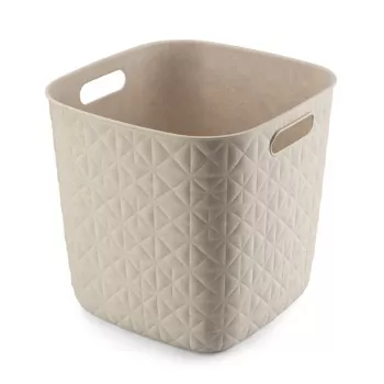 CURVER Softex τετράγωνο καλάθι αποθήκευσης 15L κιμωλία λευκό 27,9x27,9x26,9cm