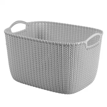 Curver Knit L ορθογώνιο καλάθι αποθήκευσης 19L ανοιχτό γκρι