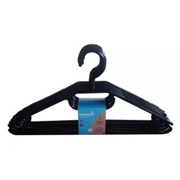 KEEEPER Arvid πλαστική κρεμάστρα ρούχων, σετ 10 τεμ., 40 x 22 x 6,2 cm, μαύρο