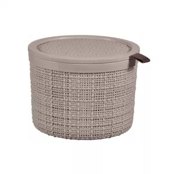 CURVER Καλάθι με καπάκι Jute Στρογγυλό 2L Ø17x13cm Μπεζ