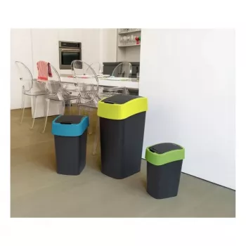 Curver Flip Bin 9L Μαύρο και Κίτρινο Κάδος απορριμμάτων