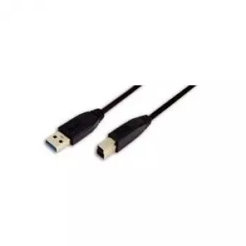LogiLink Καλώδιο USB 3.0, βύσμα USB-A σε βύσμα USB-B, Μαύρο, 2 m, 5 Gbps, Διπλή θωράκιση