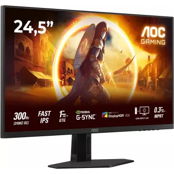 AOC 25G4SRE 24,5 inch Full HD IPS Gaming Monitor, 180Hz, 0,5ms, DisplayHDR 400, FreeSync Premium, ρυθμιζόμενου ύψους οθόνη AOC 25G4SRE (ανακατασκευασμένο)
