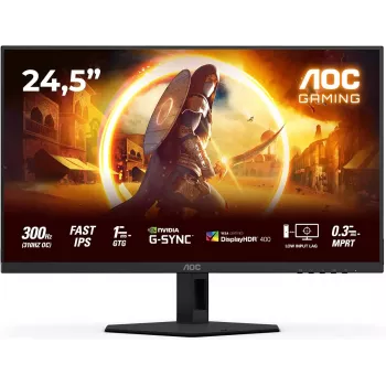 AOC 25G4SRE 24,5 inch Full HD IPS Gaming Monitor, 180Hz, 0,5ms, DisplayHDR 400, FreeSync Premium, ρυθμιζόμενου ύψους οθόνη AOC 25G4SRE (ανακατασκευασμένο)