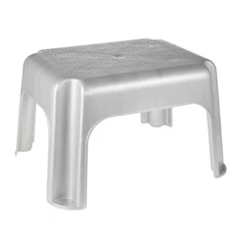 KEEEPER Σκαμπό Tim 36,5 x 30 x 24 cm Ανοιχτό Ασημί, FSC-certified μπαμπού, 150 kg αντοχή