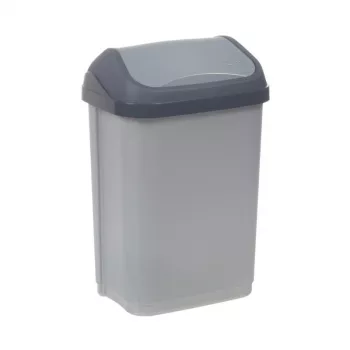 KEEEPER Swantje 10L κάδος απορριμμάτων με περιστρεφόμενο καπάκι, Ανοιχτό γκρι, 25,5x19x38cm