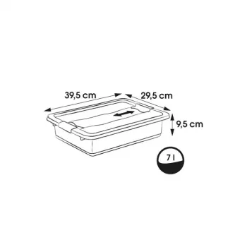 keeeper Crystalbox Cornelia κουτί με καπάκι 7L, 39,5 x 29,5 x 9,5 cm, Διαφανές