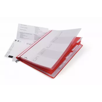 DURABLE 255503 συμβατικός φάκελος προβολής A4 Κόκκινο Διαφανές μπροστινό μέρος