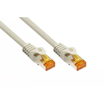 KABELMEISTER Cat.7 S/FTP καλώδιο patch RJ45, 1m, γκρι, περίβλημα TPE, χωρίς αλογόνα, 10Gbps
