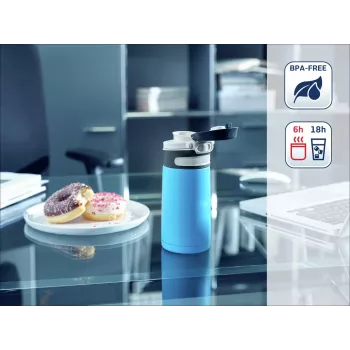 LEIFHEIT Thermo Mug Flip 350ml γαλάζιο
