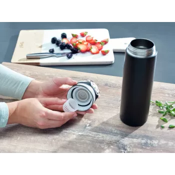LEIFHEIT Thermo Flip 600ml μαύρο μονωμένο ποτήρι ταξιδιού