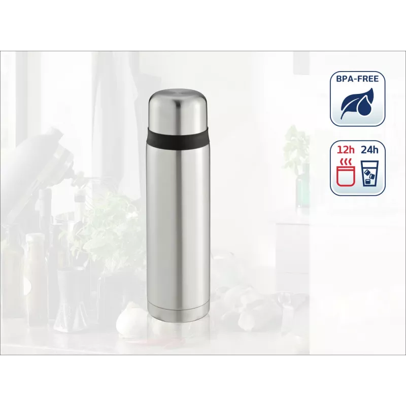 LEIFHEIT Thermos Coco 1,0L ανοξείδωτο θερμός κενού, ασημί