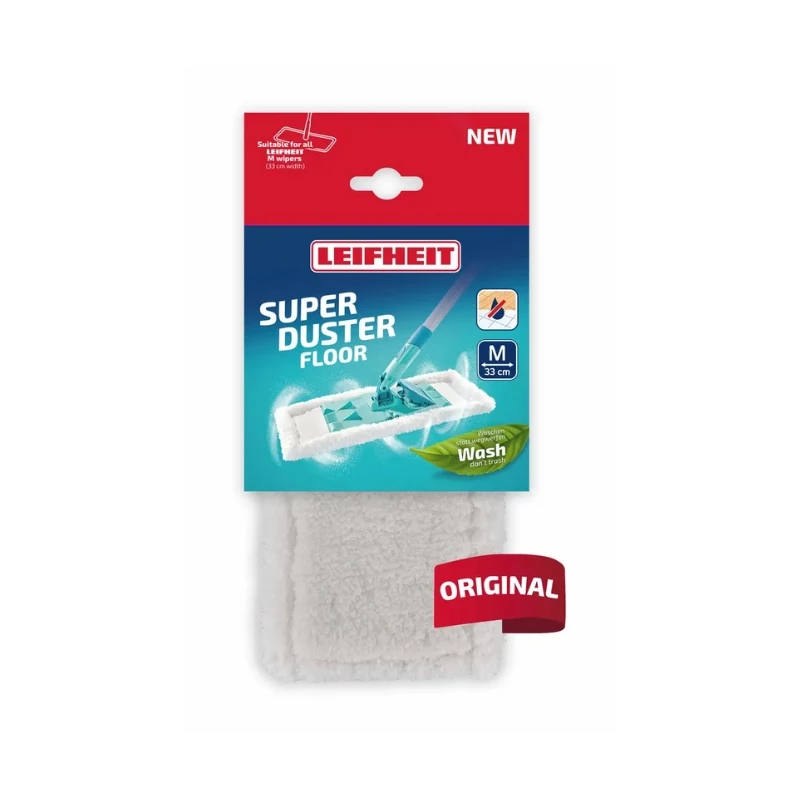 Leifheit SuperDuster Floor M Ανταλλακτικό πανί, 33 cm, λευκό/μπλε