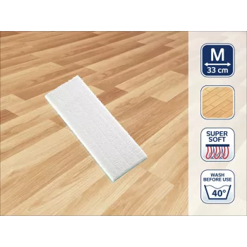 LEIFHEIT Picobello M Super Soft Ανταλλακτικό κάλυμμα σφουγγαρίστρας μικροϊνών, 33 cm, λευκό/τυρκουάζ