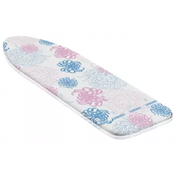 LEIFHEIT Cotton Classic S Κάλυμμα σιδερώστρας 112x34 cm, 100% βαμβάκι, επένδυση αφρού, κορδόνι σύσφιξης, μπλε/λευκό μοτίβο