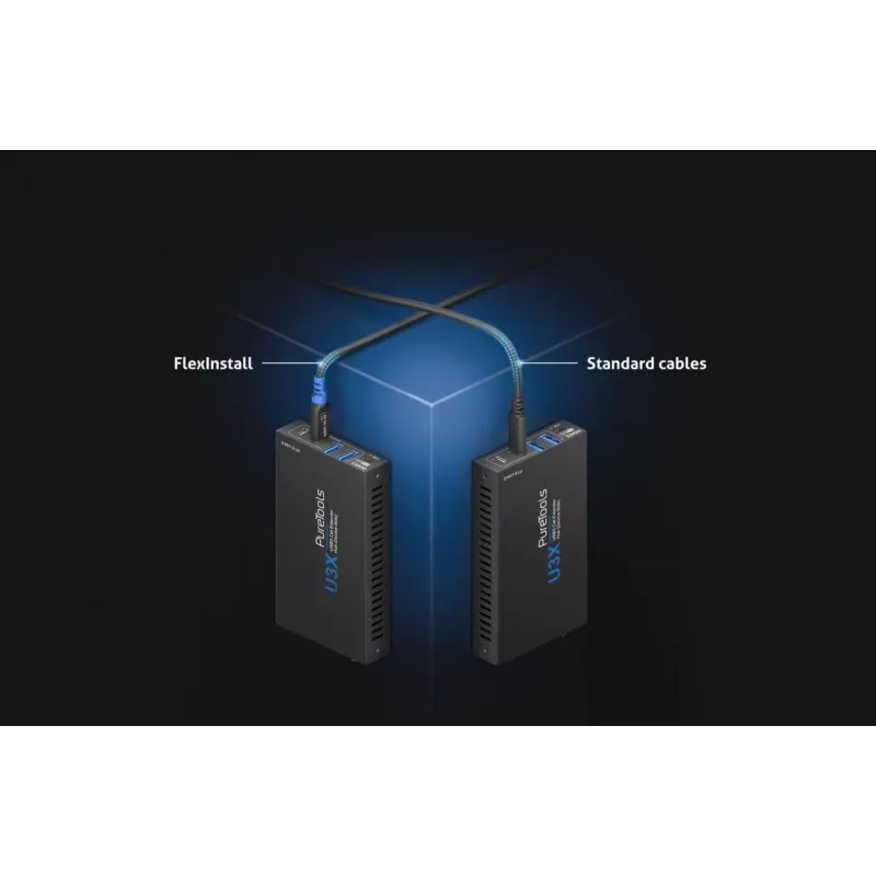 PureLink FlexInstall Καλώδιο USB-A σε USB-B USB 3.0 5Gbps 1,50m Μαύρο