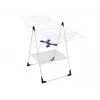 LEIFHEIT Classic 250 Flex απλώστρα ρούχων - 25 m μήκος απλώματος, ρυθμιζόμενα φτερά καθ' ύψος, πτυσσόμενη, λευκό/μπλε