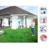 LEIFHEIT Linomatic 400 Easy περιστρεφόμενη απλώστρα 40 m, αλουμίνιο, ασημί/μπλε