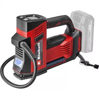 Einhell Power X-Change επαναφορτιζόμενος συμπιεστής αυτοκινήτου CE-CC 18/23 D Li-Solo, 18V, 11 bar, ψηφιακή οθόνη, LED φως, κόκκινο/μαύρο (συσκευή Solo)