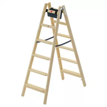 HAILO αμφίπλευρη σκάλα H77 ComfortLine ξύλινη 2x6 σκαλοπάτια
