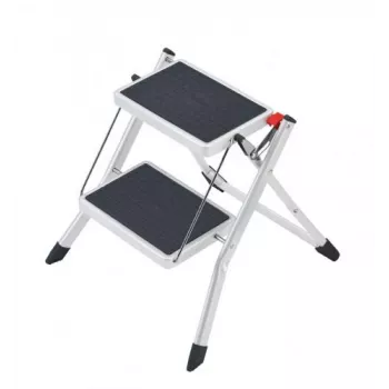 HAILO πτυσσόμενο σκαλοπάτι MK60 StandardLine χάλυβας 2 σκαλοπάτια λευκό