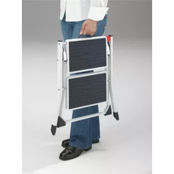 HAILO πτυσσόμενο σκαλοπάτι MK60 StandardLine χάλυβας 2 σκαλοπάτια λευκό