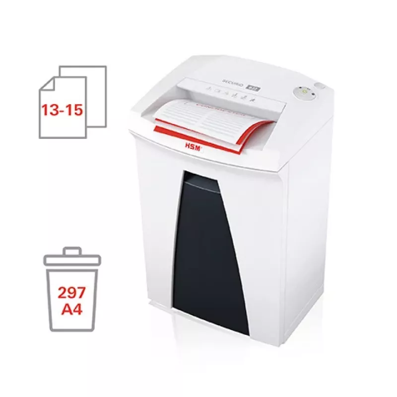 HSM Securio B22 καταστροφέας εγγράφων κοπής σε λωρίδες 3,9mm λευκό 16 φύλλα