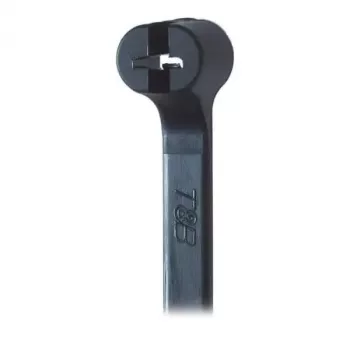 ABB Ty-Rap TY242MX Δεματικά Καλώδιων, Ανθεκτικά στην UV, 208 x 3,6 mm, Μαύρο