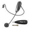 Stagg SUW 12H-BK UHF Ασύρματο Σύστημα Headset με Πομπό Τσέπης και Δέκτη Γραφείου, 12 Κανάλια, Μαύρο
