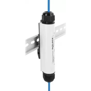Delock Προστασία Υπέρτασης Δικτύου RJ45 Εξωτερικού Χώρου IP67 Τοποθέτηση σε Ράγα DIN