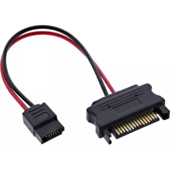 InLine® Καλώδιο Τροφοδοσίας SATA, Υποδοχή SATA Θηλυκή σε Βύσμα SlimSATA Αρσενικό, 0,15 m