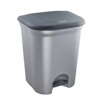 KEEEPER Torge ποδοκίνητος κάδος απορριμμάτων για διαλογή 2x11L ανοιχτό ασημί