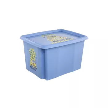 KEEEPER Κουτί με καπάκι 30L Karolina „Minions Happiness“ 45x35x27cm γαλάζιο