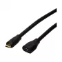 LogiLink CU0121 Καλώδιο επέκτασης USB 2.0 Micro-B αρσενικό σε Micro-B θηλυκό, 1 m, Μαύρο