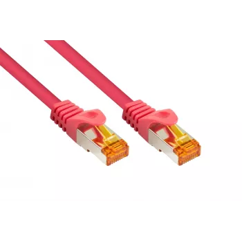 KABELMEISTER Cat.7 S/FTP καλώδιο patch, 10m, ματζέντα, TPE χωρίς αλογόνα, RJ45, 10GbE, 600MHz