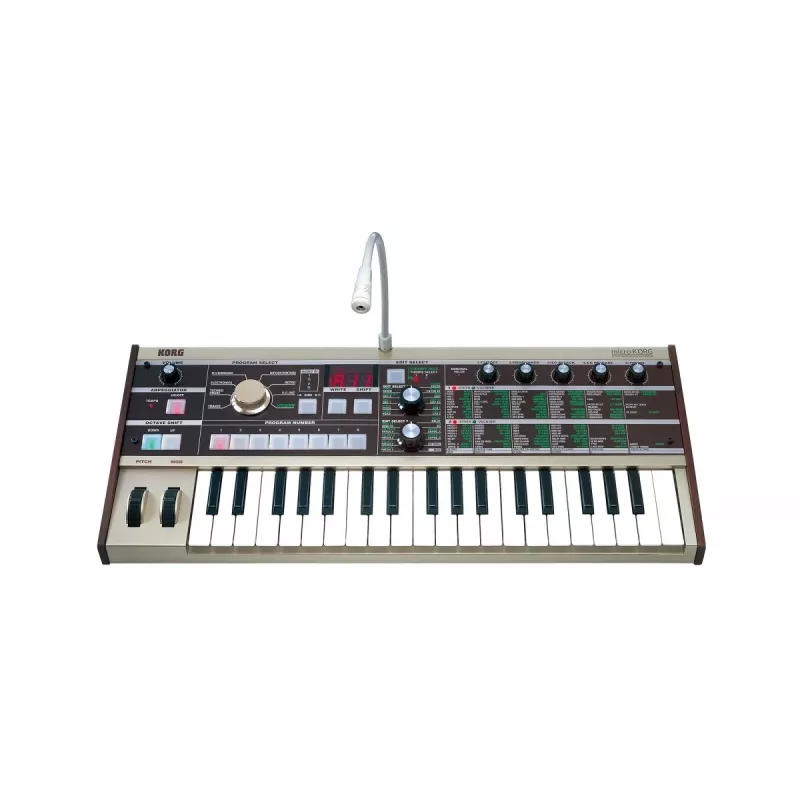 Korg microKORG Analog Modeling Συνθεσάιζερ με 37 mini πλήκτρα και Vocoder, Γκρι