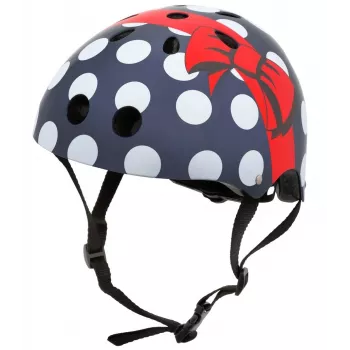 Hornit POM913 Polka Dot Κράνος πολλαπλών αθλημάτων για παιδιά, 53-58 cm, Μαύρο/Μπλε/Κόκκινο/Λευκό