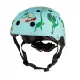Hornit Jurassic S Παιδικό κράνος ποδηλάτου 48-53cm, Σχέδιο δεινοσαύρου, Πράσινο/Μπλε/Πορτοκαλί, LED πίσω φως, CE EN 1078 DIS826