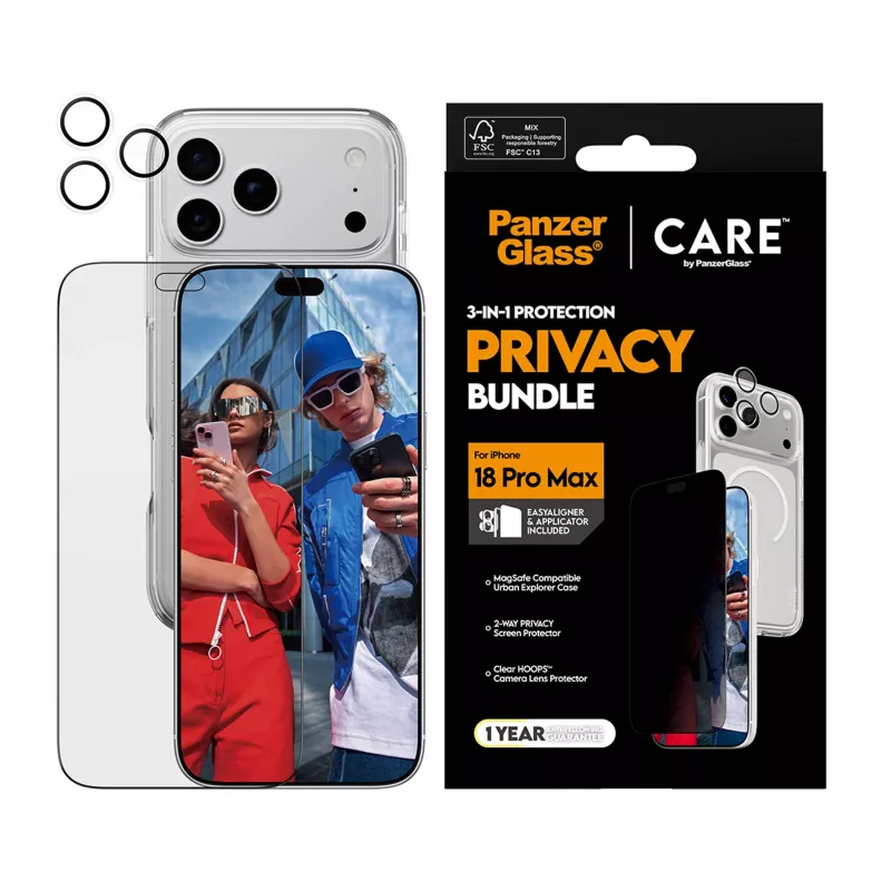PanzerGlass Privacy Flagship 3-in-1 bundle για iPhone 18 Pro Max