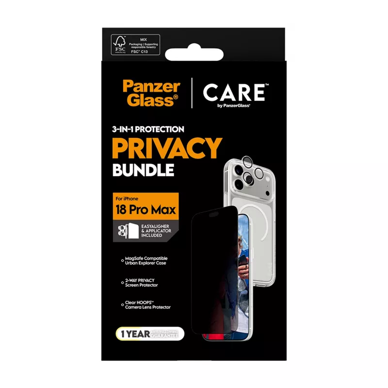 PanzerGlass Privacy Flagship 3-in-1 bundle για iPhone 18 Pro Max