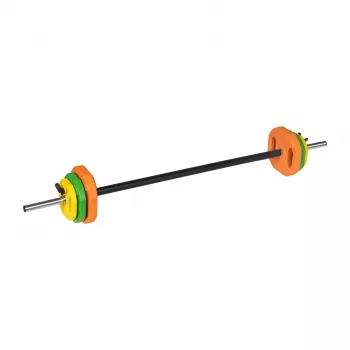 REBEL ACTIVE Σετ αλτήρων χυτοσίδηρου 20 kg με μπάρα 140 cm
