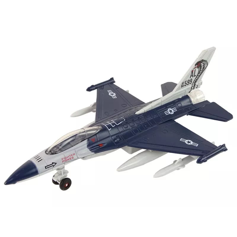 LEAN TOYS Αεροπλάνο με Τριβή Φώτα Ήχοι 1:72 Navy