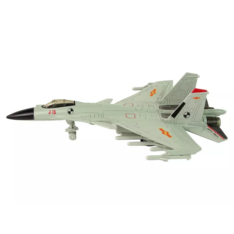 LEAN TOYS 15410 Γκρι Μαχητικό Αεροπλάνο με Τριβή 1:72