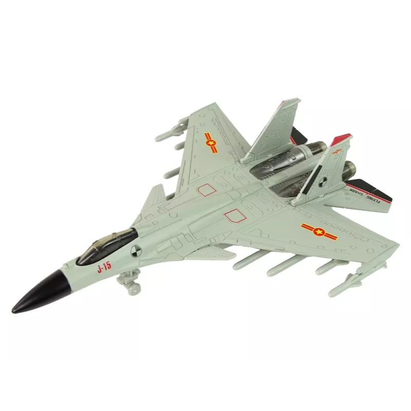 LEAN TOYS 15410 Γκρι Μαχητικό Αεροπλάνο με Τριβή 1:72