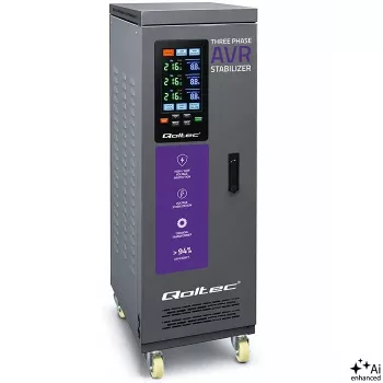 Qoltec Τριφασικός Σταθεροποιητής Τάσης AVR MULTIPROTECTION | 40kVA | Ακρίβεια ± 3% | Σερβοκινητήρας 3F | LCD | Expert Line