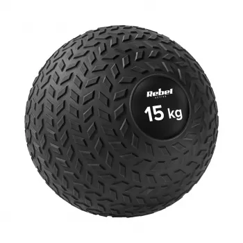 Rebel Active Slam Ball 15 kg 23 cm Μαύρο - Ιατρική Μπάλα για Δύναμη και Αποκατάσταση
