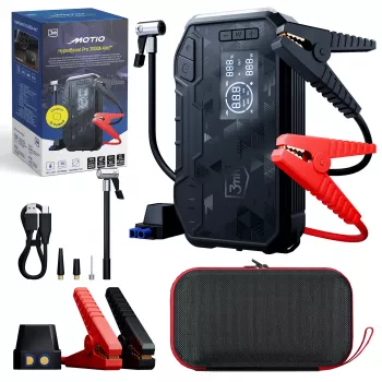 3MK Motio HyperBoost Pro 3000A 4-in-1 Εκκίνηση με Έξυπνα Καλώδια, LED Φως, Powerbank και Αεροσυμπιεστή