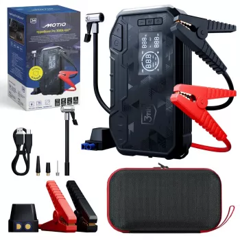 3MK Motio HyperBoost Pro 3000A 4-in-1 Εκκίνηση με Έξυπνα Καλώδια, LED Φως, Powerbank και Αεροσυμπιεστή